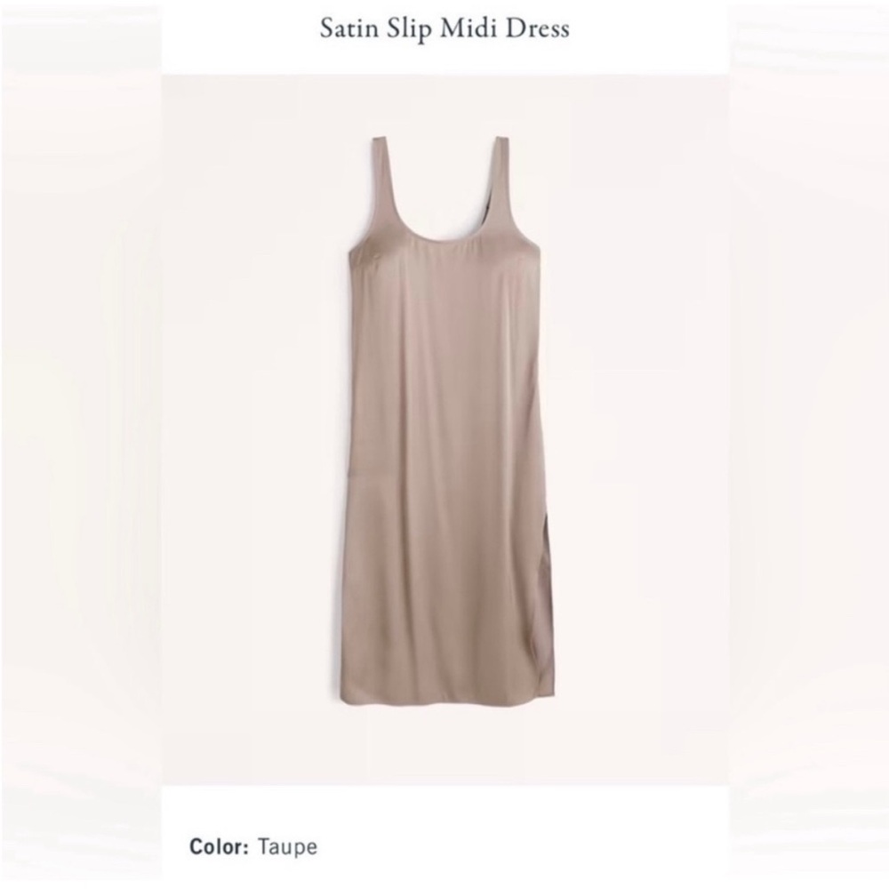 Abercrombie & Fitch Satin Dress in Gray